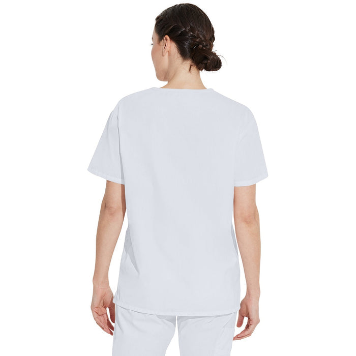 Unisex EDS Signature Tuckable V-Neck Scrub Top - White - 2