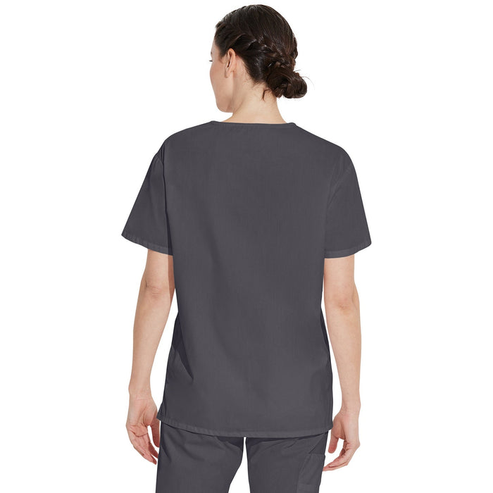 Unisex EDS Signature Tuckable V-Neck Scrub Top - Pewter - 2