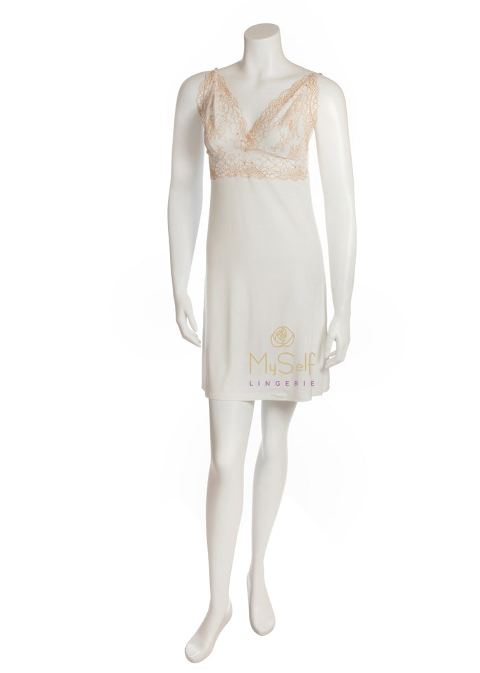 Vanilla Night and Day 3012 Two-Tone Lace Chemise MYSELFLINGERIE.COM