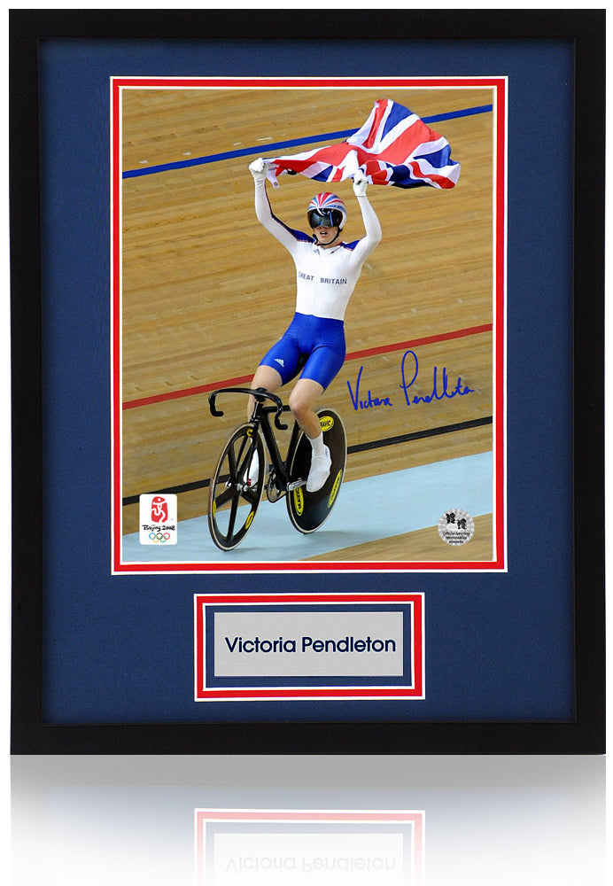 Victoria Pendleton Hand Signed Team GB Official Olympics Photograph 11x14" Framed