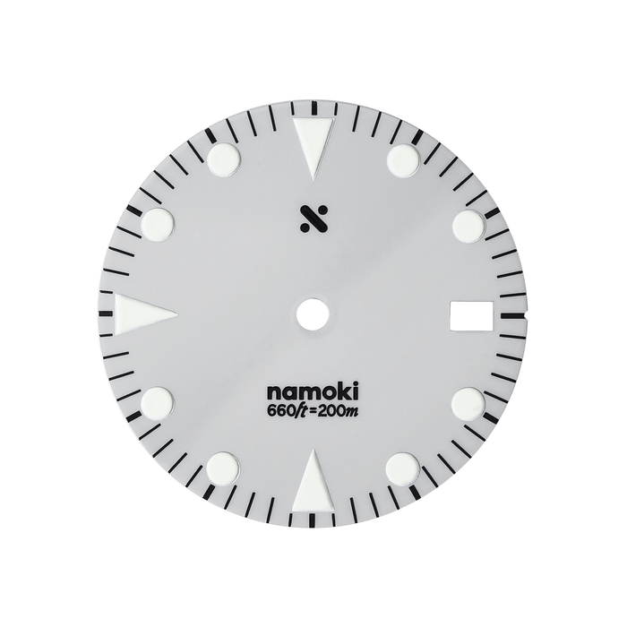 Watch Dial: Tudor Sub Style Enamel Grey with Markers