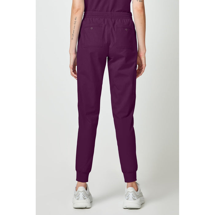 Women's Forge Mide Rise Cargo Scrub Jogger - Wine - 2