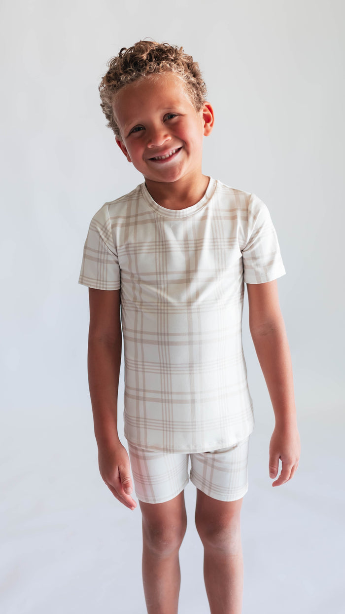 Youth Pajama short sleeve and shorts in Brooks