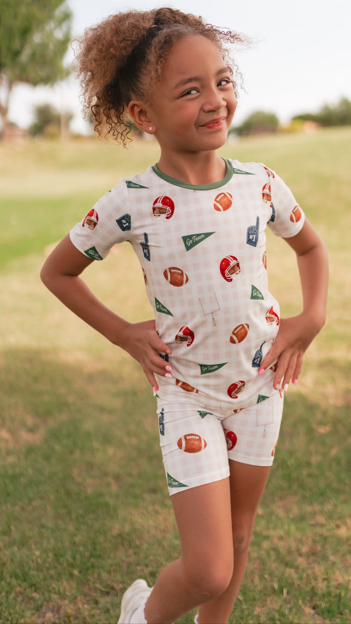 Youth Pajama short sleeve and shorts in Football