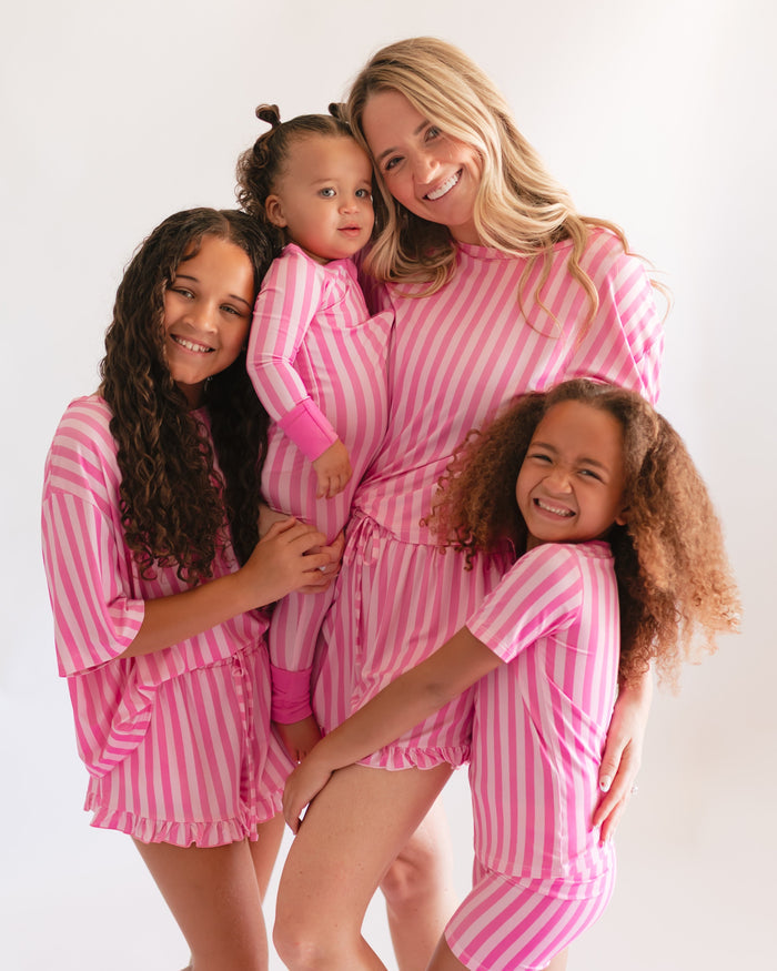 Youth Pajama short sleeve and shorts in Pink Paradise