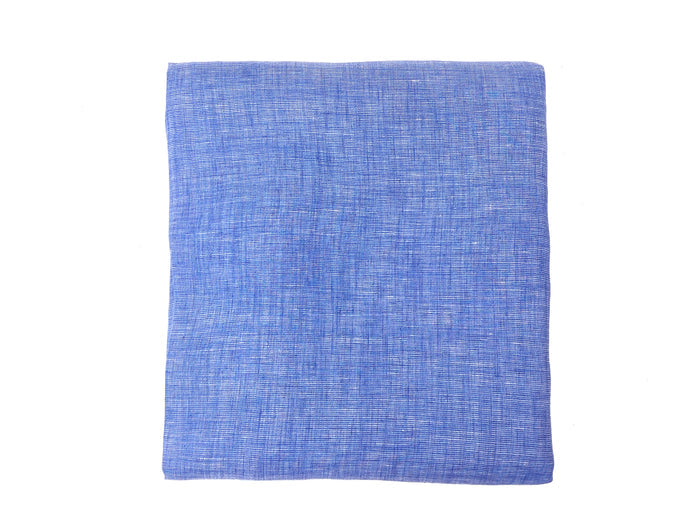 100% Linen Dot Chambray Fabric - Soft Blue & Grey, Fine 21s Yarn Blue(melange) 4610