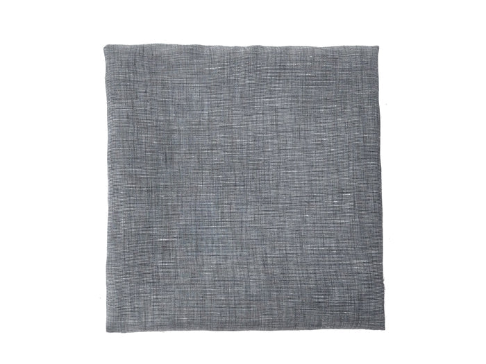 100% Linen Dot Chambray Fabric - Soft Blue & Grey, Fine 21s Yarn Gray 4611