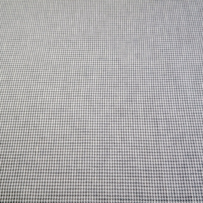 100% Linen Fabric Hound Tooth Check Grey Color 3958 - The Linen Lab - Grey check 3958