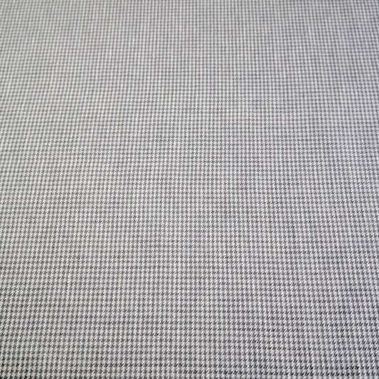 100% Linen Fabric Hound Tooth Check Grey Color 3958 - The Linen Lab - Grey check 3958