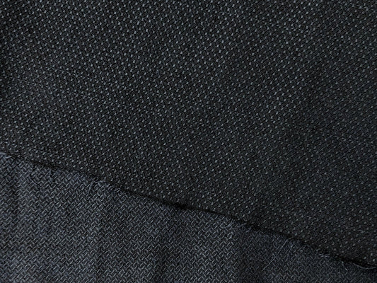 100% Linen Fabric in Dark Grey with Coffee Bean Shaped Dobby Weave – Light to Medium Weight 4824