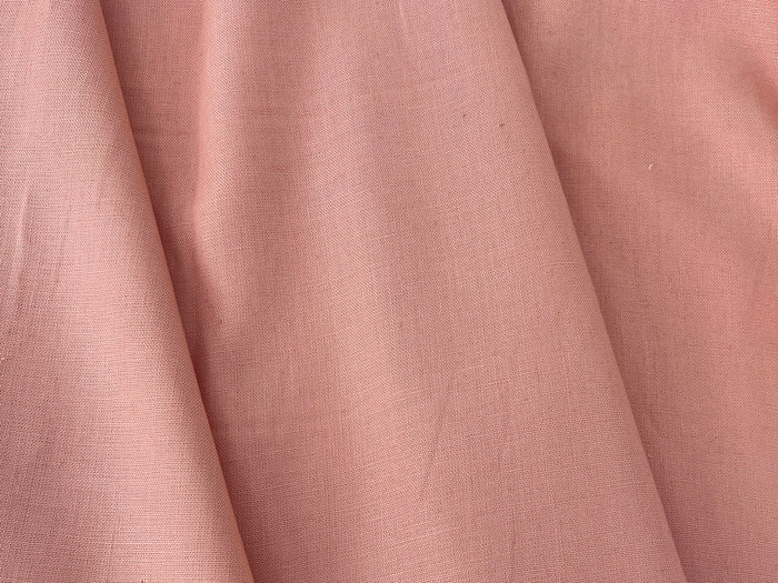 100% Linen Fabric in Peach – Solid Color, Medium to Heavy Weight, Pre-Washed, 8235