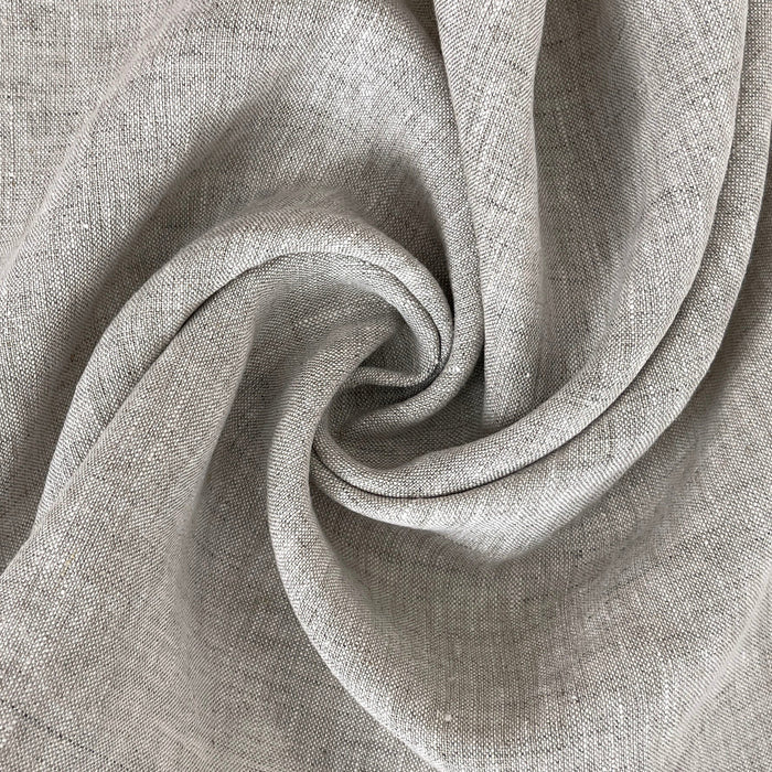 100% Linen Fabric – Medium to Heavyweight, Soft Finish Natural 8183