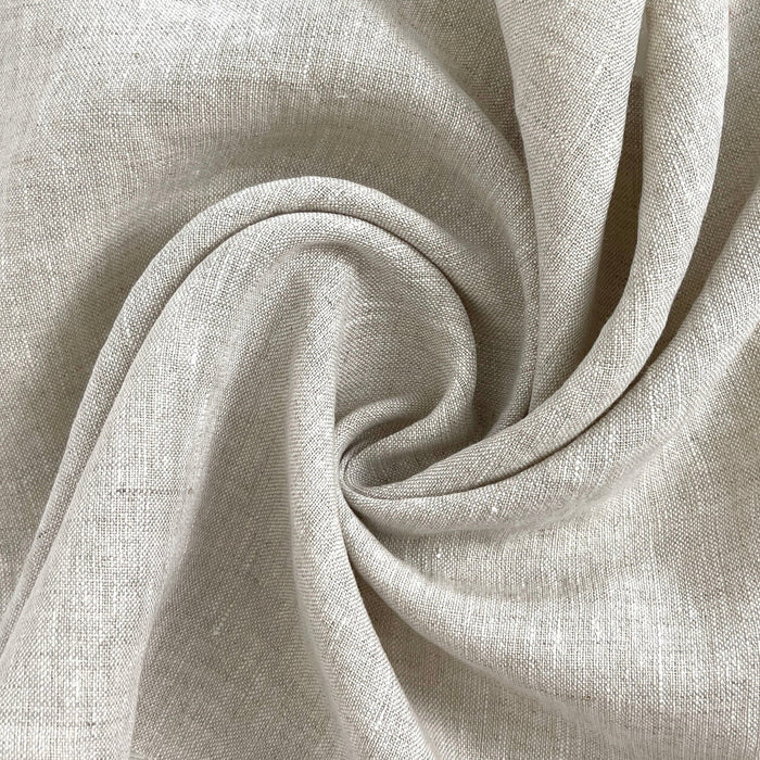 100% Linen Fabric – Medium to Heavyweight, Soft Finish Natural(light) 8236