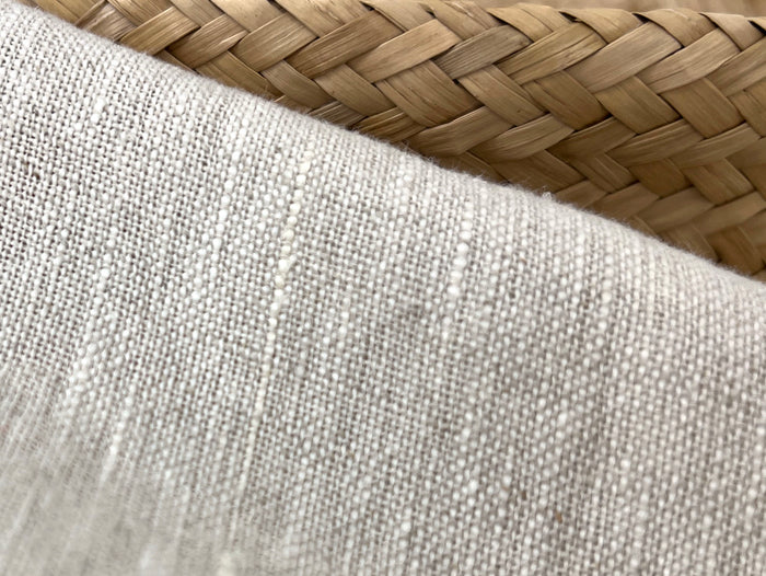 100% Linen Fabric – Medium to Heavyweight, Soft Finish Natural(light) 8236