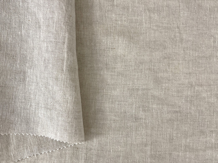 100% Linen Fabric – Medium to Heavyweight, Soft Finish Natural(light) 8236