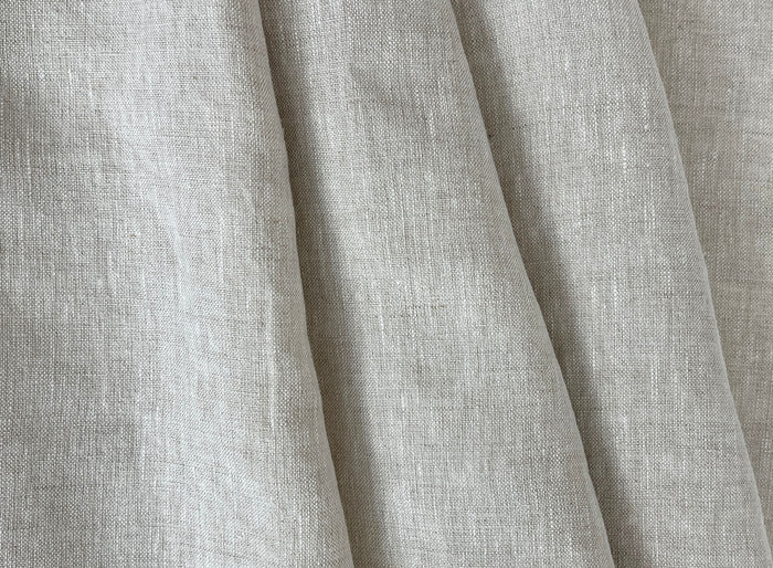 100% Linen Fabric – Medium to Heavyweight, Soft Finish Natural(light) 8236