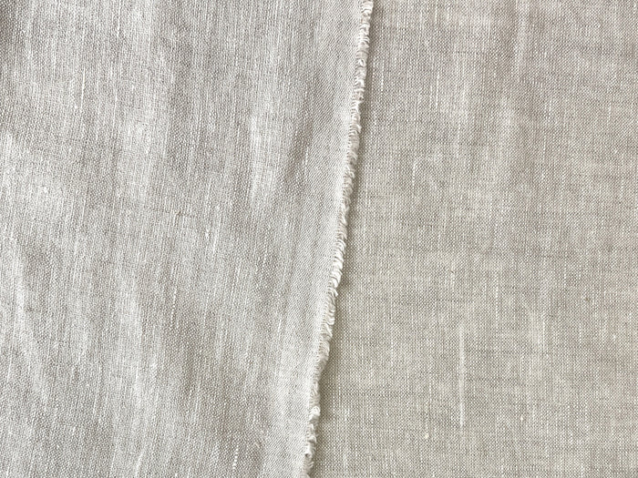 100% Linen Fabric – Medium to Heavyweight, Soft Finish Natural(light) 8236