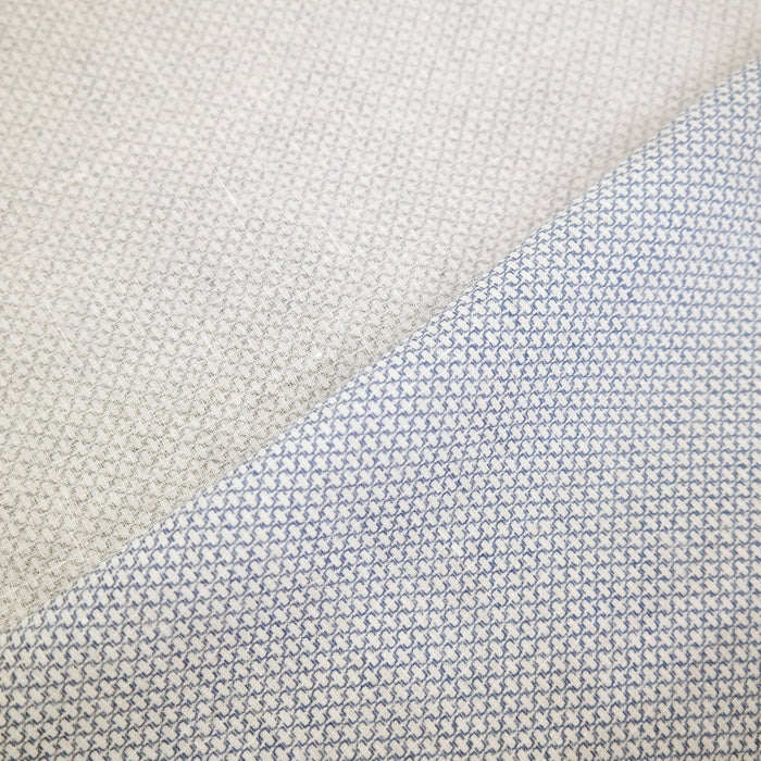 100% Linen Fabric with Small Circle Print 4809 - The Linen Lab - BLUE 4809