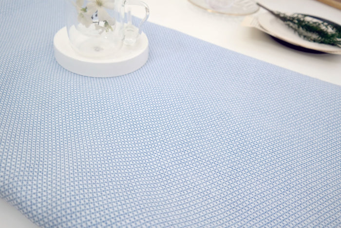 100% Linen Fabric with Small Circle Print 4809 - The Linen Lab - BLUE 4809