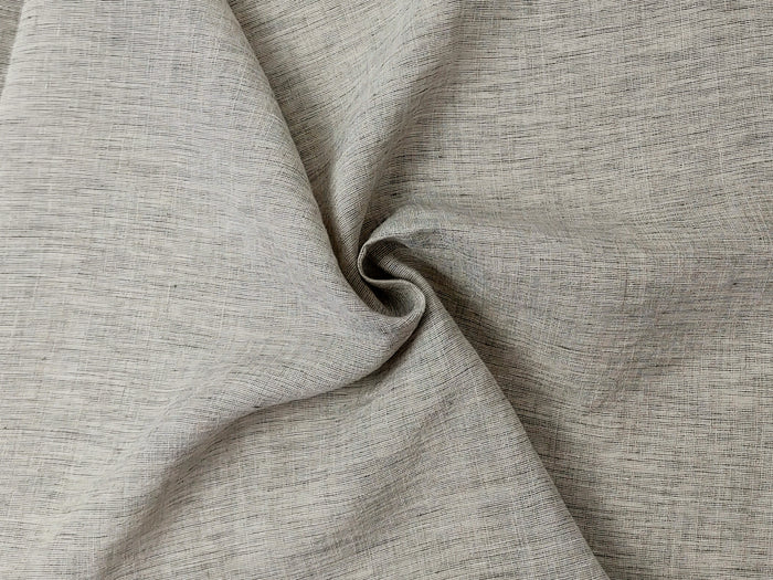100% Linen Greenish Beige Chambray Fabric – Soft, Lightweight 6361
