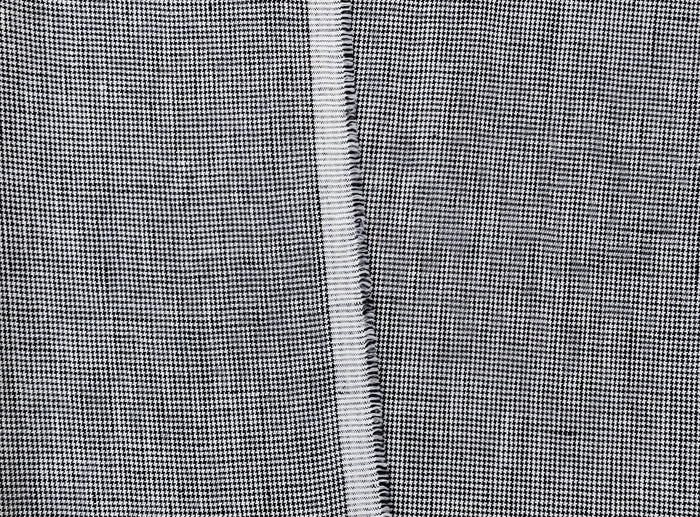 100% Linen, Medium Weight, Classic Black and White Mini Gingham Check 6825 - The Linen Lab - Gray(Dark)