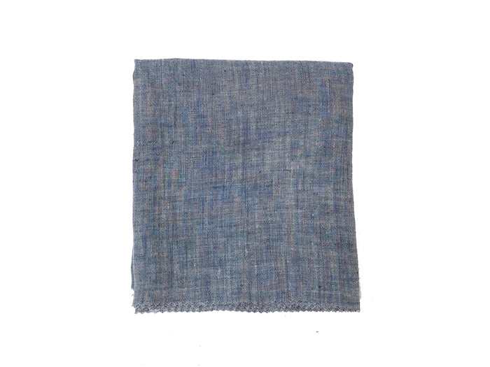 100% Linen Navy Chambray Fabric – Soft with Crisp, Cool Linen Feel 4828