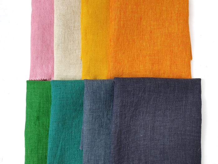 100% Linen Soft&Crisp Fabric 21s Vintage Chambray Gray(medium) 6857