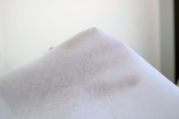 100% Linen White Twill Fabric 4879 - The Linen Lab - White 4879