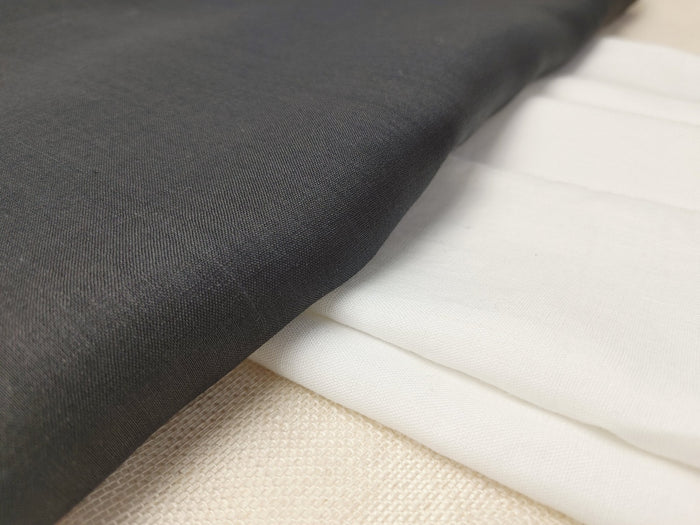 100% Ramie Fabric 100nm Super Light Weight 3047 6997 - The Linen Lab - White