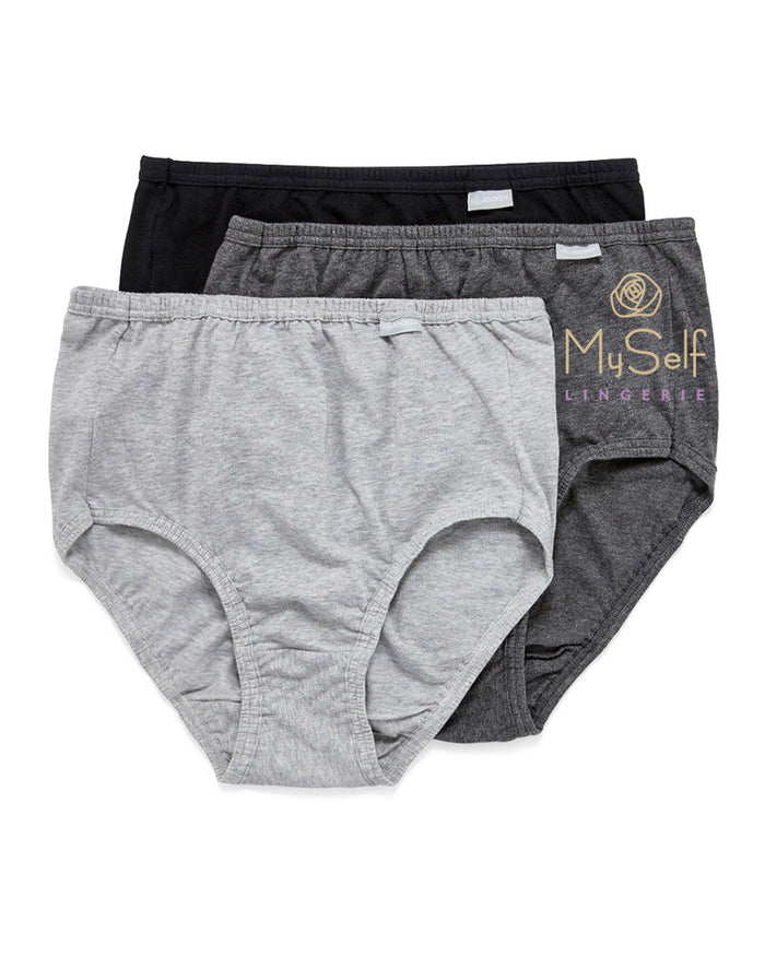 Jockey 1486 3 Pk Cotton Briefs Plus Sizes myselflingerie.com