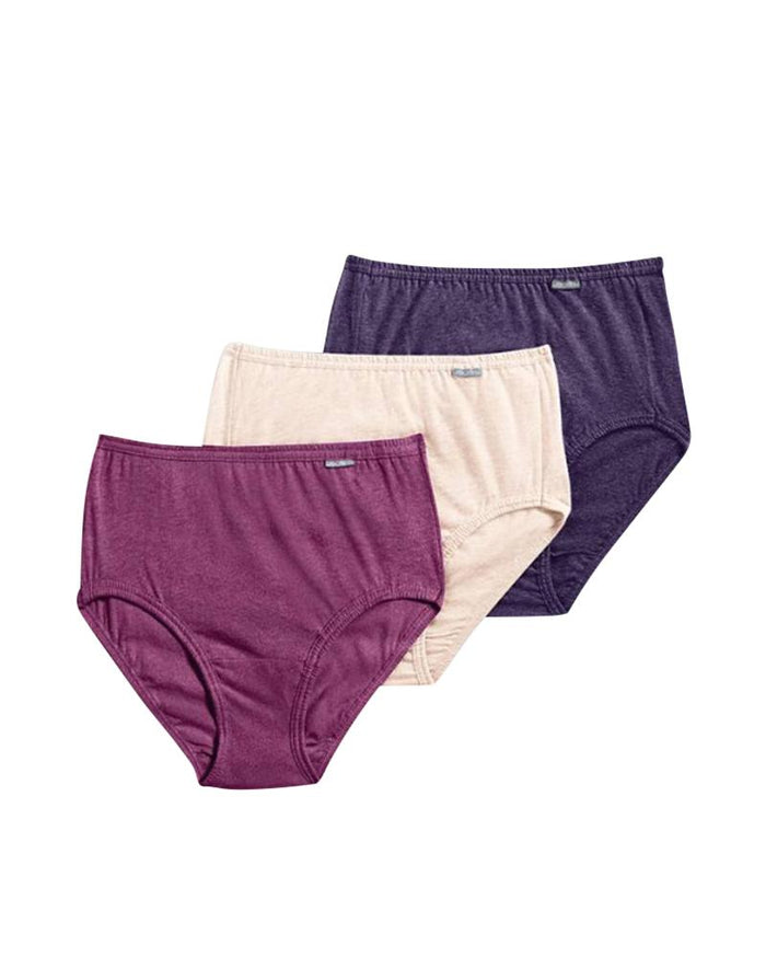 Jockey 1486 Berry Assorted 3 Pk Cotton Briefs Plus Sizes myselflingerie.com