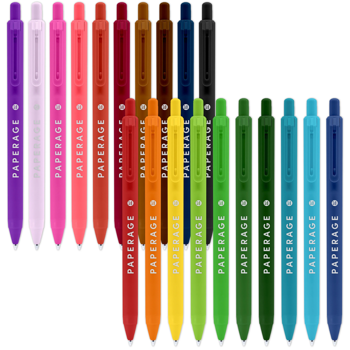 20 Pack Retractable Gel Pens Rainbow