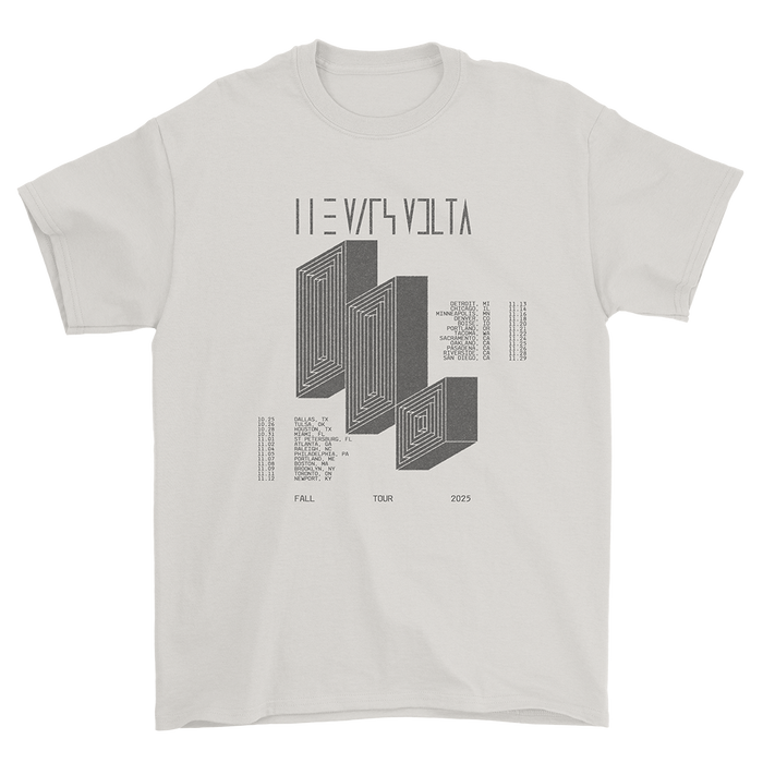 2025 Fall Tour Light Grey Dateback Tee