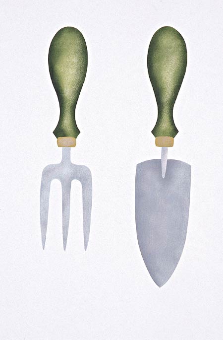 #214 Garden Tools Stencil