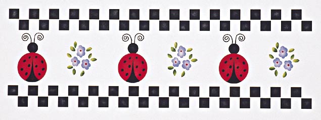#224 Lady Bug Border Stencil