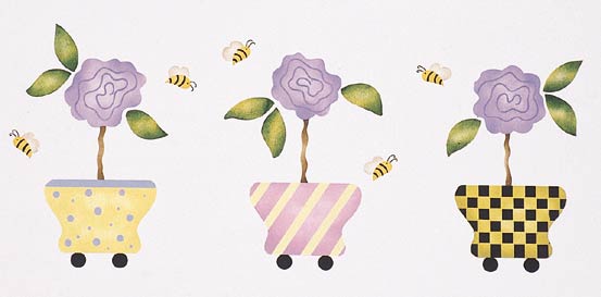 #243 Whimsey Topiaries Stencil