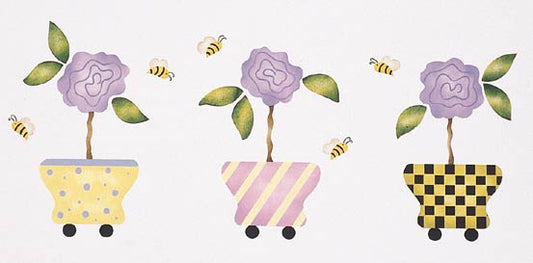 #243 Whimsey Topiaries Stencil