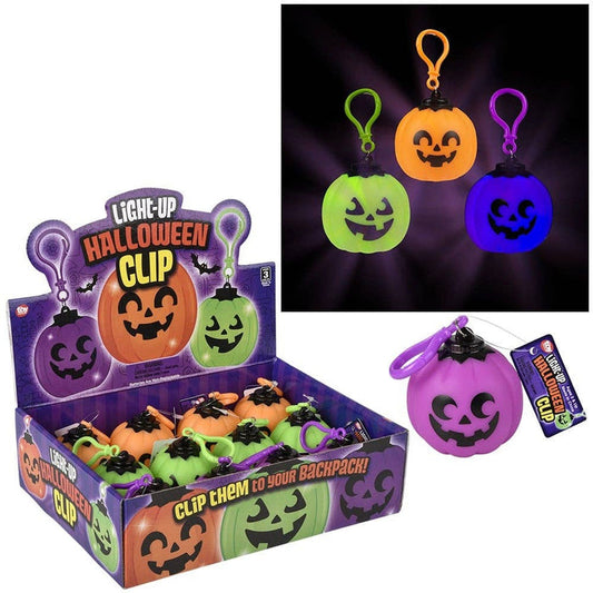 2.5" Light-Up Jack O Lantern Clip On -LLB Toys