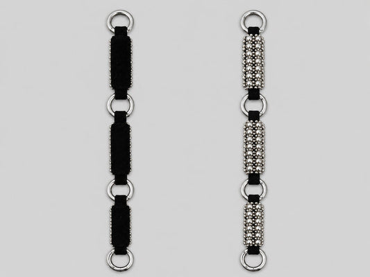 4-Pack of Modular Beaded Extension Links for Jewelry Customization - 6 Color Variants