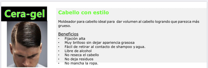 4x4 Cera Gel Para Caballero 4x4 Profesional  35.27 fl. oz.