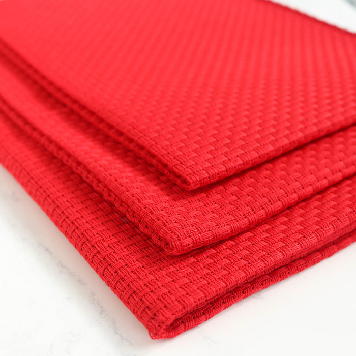 6-count Aida Cross Stitch Fabric - Red-Stitched Modern