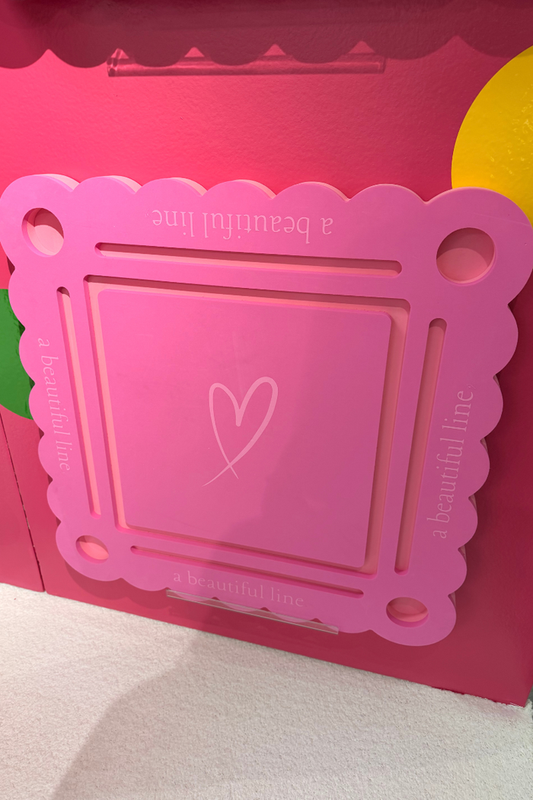 A Beautiful Line Pink Splash Mahjong Floating Table - FINAL SALE