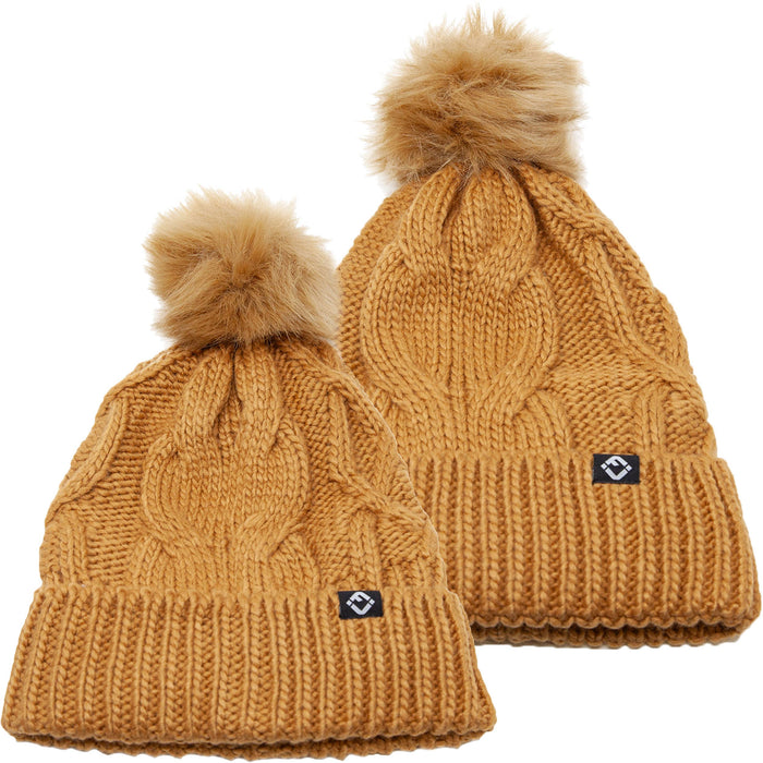 Adult Cable Knit Pom Beanie