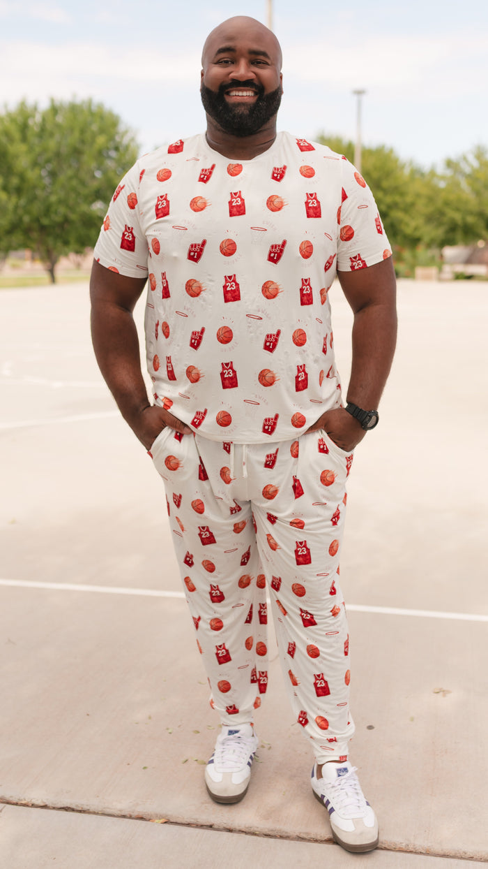 Adult Jogger Set In Basketball