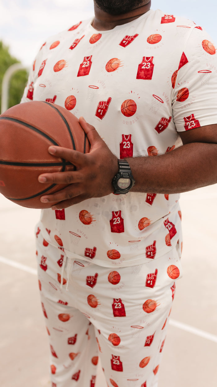 Adult Jogger Set In Basketball