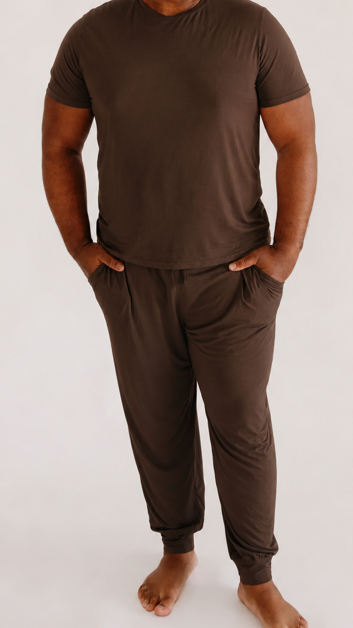Adult Jogger Set In Chocolate Brown