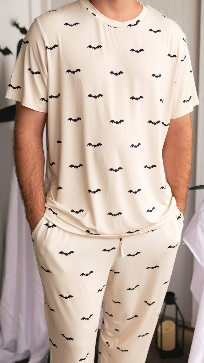 Adult Jogger Set In Cream Bats