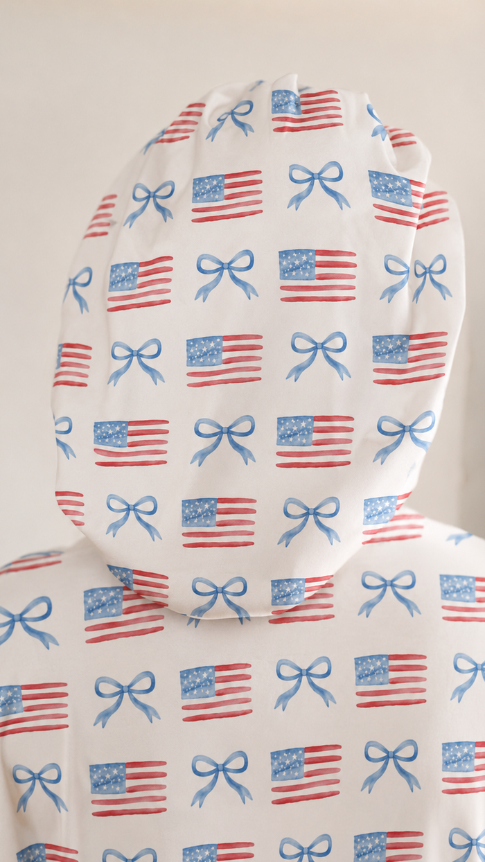 Adult Satin Bonnet in American Bows