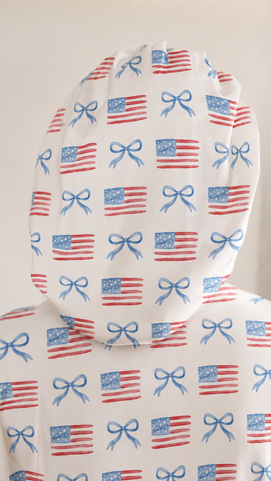 Adult Satin Bonnet in American Bows