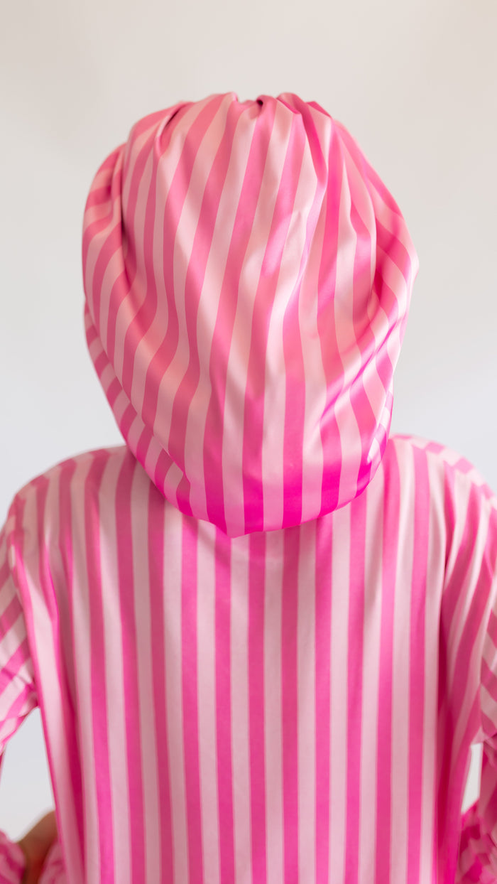 Adult Satin Bonnet in Pink Paradise